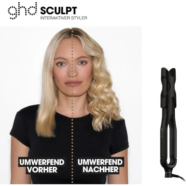 ghd Glätteisen sculpt™ interaktives, Schwarz, mit KI-gestützter Heat-Adapt Technologie für perfektes Styling ohne Haarschäden – Bild 2