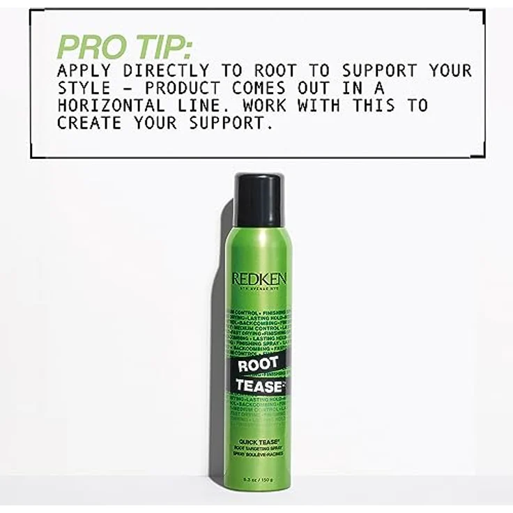 Redken | Innovatives Finishing Spray für alle Haartypen, Ideal für toupierte Looks, Mattes Finish, Vegane Formel, Root Tease Spray, 1 x 250 ml – Bild 4