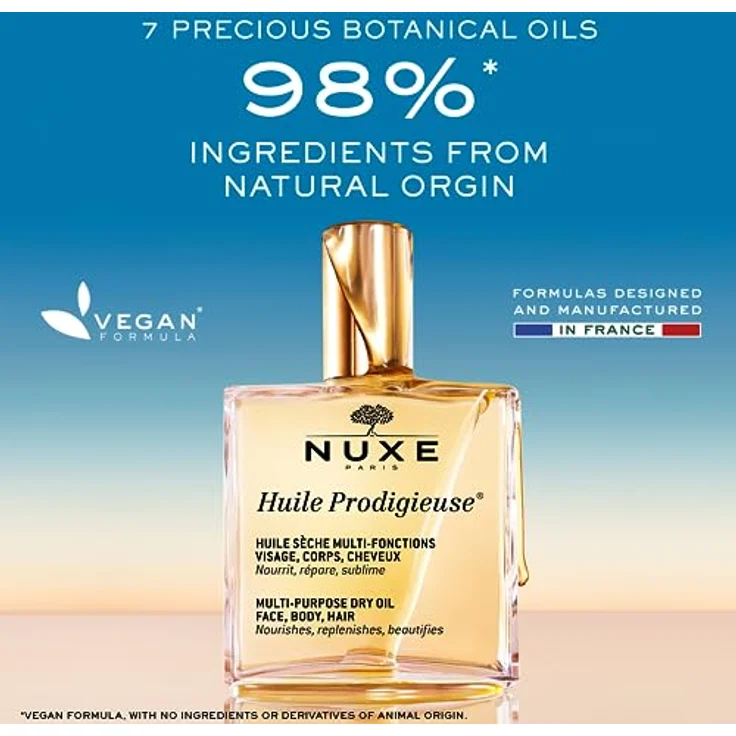 Nuxe Weihnachts-Set "Les Iconics", Damen-Duftset mit Wunderöl 50 ml, Shampoo 50 ml, Lippenbalsam 15 g – Bild 3