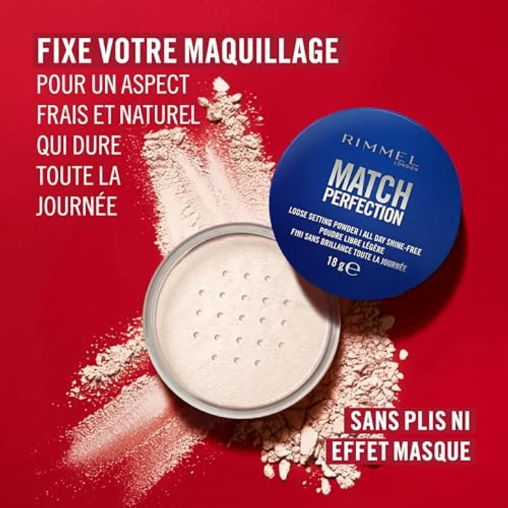 Rimmel Match Perfection Mineralpuder 18 g, langanhaltendes Fixierpuder mit mattem Finish und Weichzeichnungseffekt – Bild 7