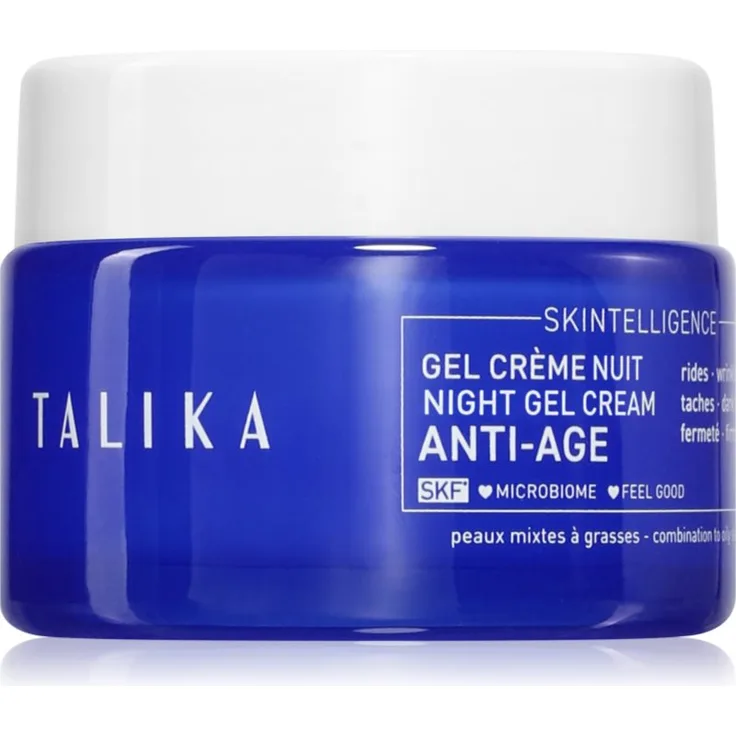 Talika Skintelligence Anti-Age Regenerating Night Gel Cream, Gesichtscreme für Damen, 50 ml, gegen Hautalterung, verbessert Elastizität und Hautdichte