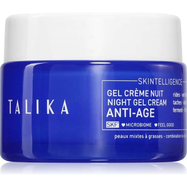 Talika Skintelligence Anti-Age Regenerating Night Gel Cream, Gesichtscreme für Damen, 50 ml, gegen Hautalterung, verbessert Elastizität und Hautdichte