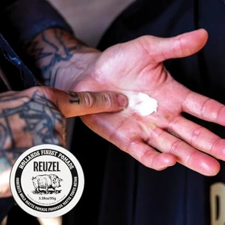 Reuzel Concrete Hold Matte Pomade, Haarpomade Unisex mit extra starkem Halt, 95 g – Bild 5