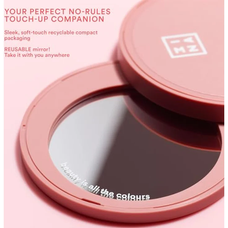 3INA The No-Rules Powder, multifunktionales Make-up für Augen, Lippen und Gesicht in Hot Coral, matte, 8 g – Bild 6