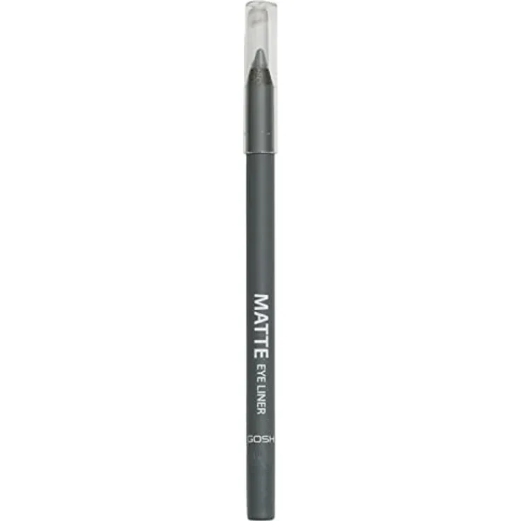GOSH Matte Eyeliner 017 Classic Grey, intensiv schwarz mit cremig-weicher Textur, hohe Deckkraft für Smokey Eyes, vegan & parfümfrei