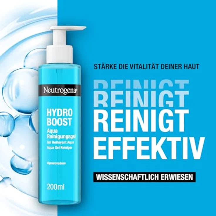 Neutrogena Hydro Boost Hydro Boost Aqua Reinigungsgel Gesichtsreinigungsgel 200 ml mit reinigender Wirkung – Bild 2