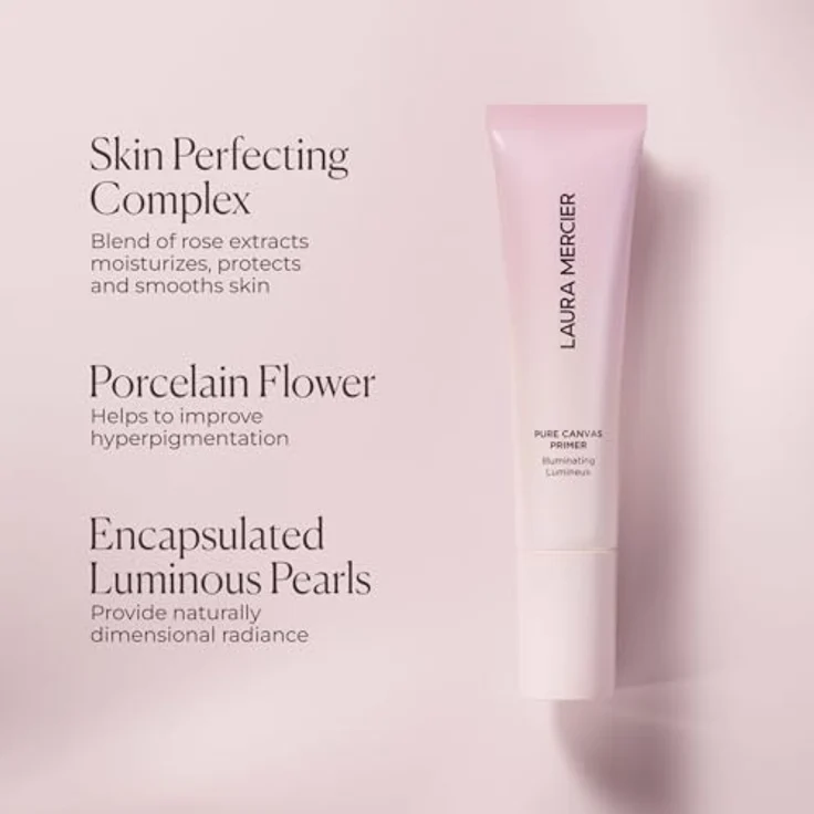 Laura Mercier Pure Canvas Illuminating Primer, 30 ml, feuchtigkeitsspendender Make-up-Primer mit strahlendem Glow – Bild 5