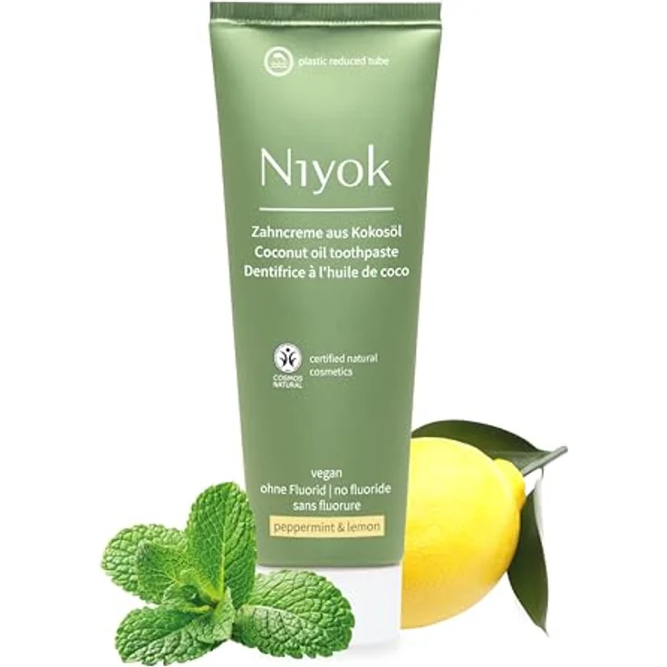 NIYOK Zahnpasta peppermint - lemon, 75ml – Bild 1