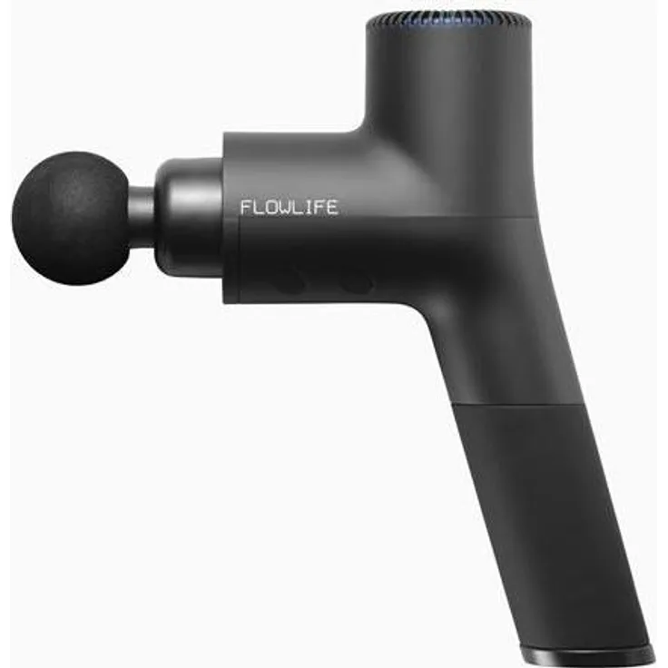 Flowlife Flowgun Pro, Massagepistole mit 6 Stufen, 1400-3200 Impulse/Minute, 2550 mAh Akku, 6 Aufsätze, leise, 970 g