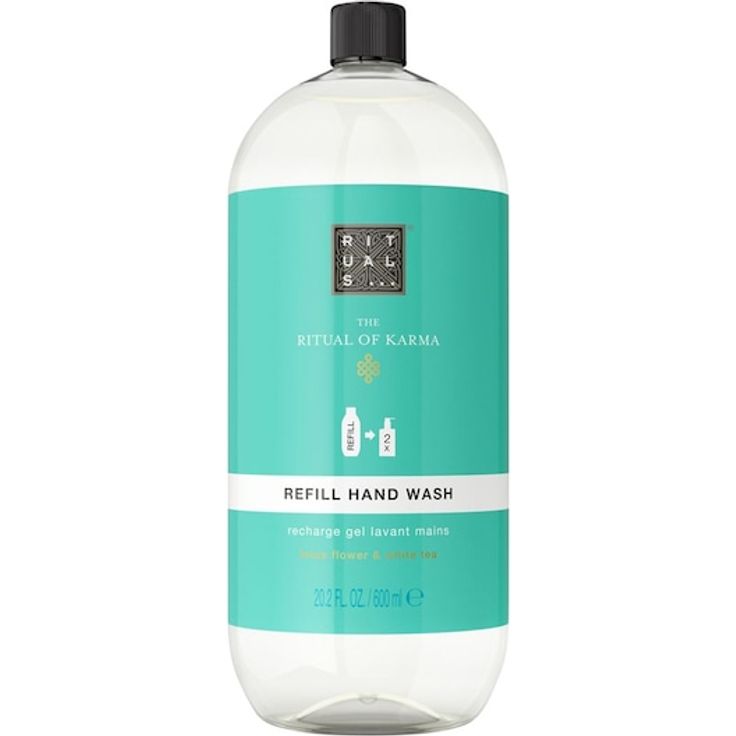 RITUALS The Ritual Of Karma Hand Wash, seifenfreie Formel mit Aloe Vera, 600 ml, blumiger Duft nach Lotusblüte und weißem Tee