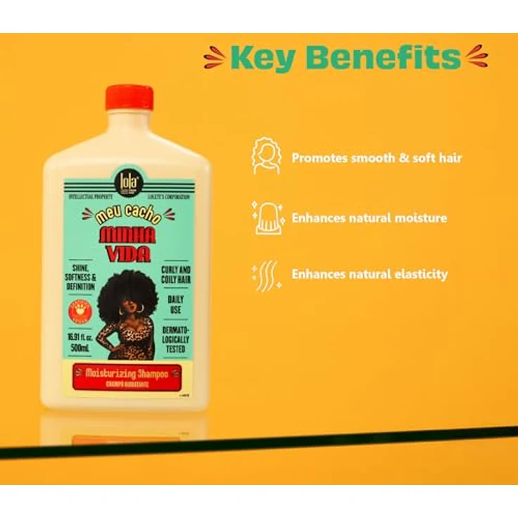 Lola Meu Cacho Minha Vida Shampoo, feuchtigkeitsspendendes Shampoo für lockiges Haar, 500ml – Bild 3