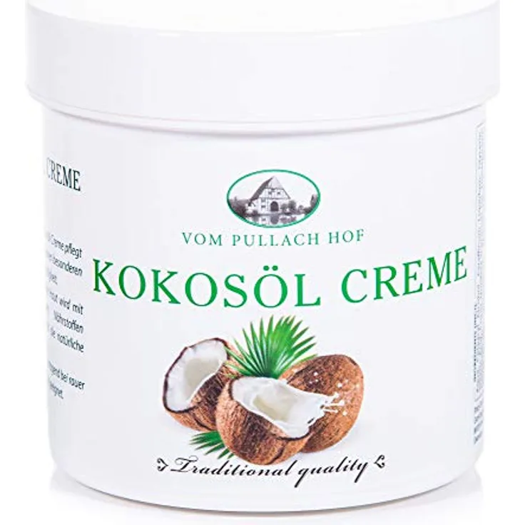 Pullach Hof Kokosöl Creme 250ml - Feuchtigkeitsspendend für raue, trockene Haut