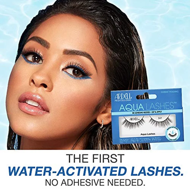 ARDELL Aqua Lashes 341 - selbstklebende künstliche Wimpern aus Echthaar | kein Wimpernkleber notwendig, Aktivierung der Fake Lashes durch Wasser | Allergiker freundlich, vegan & wieder verwendbar – Bild 2