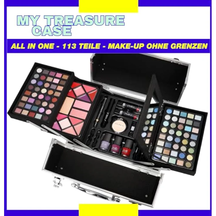 Zmile Cosmetics Schminkkoffer Set Alu Profi-Qualität 113 teilig – Bild 3