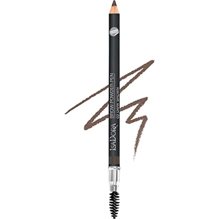 IsaDora Brow Powder Pen, Augenbrauenstift 1,1 g, Nr.03 - Dunkelbraun, weich und leicht aufzutragen, für perfekt definierte Augenbrauen – Bild 1
