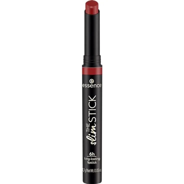essence cosmetics THE slim STICK Lippenstift Nr. 109 Rot langanhaltend pflegend Expressergebnis farbintensiv matt vegan 1er Pack (1.7g) – Bild 1