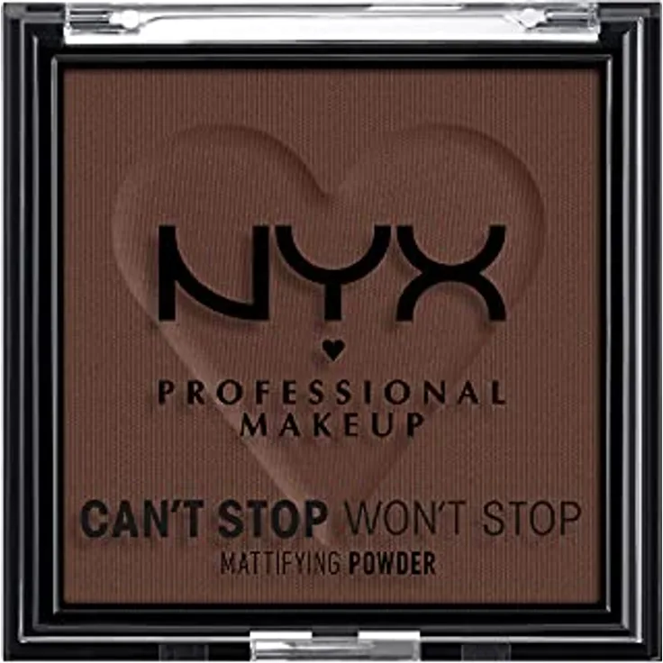 NYX Professional Makeup Can't Stop Won't Stop Mattifying Powder, 6 g, Rich 10 - Atemberaubender mattierender Puder für einen geschmeidigen Teint, ölabsorbierend