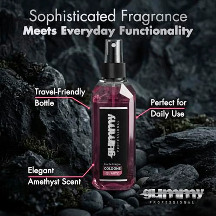 Gummy Gummy Quartz Eau de Cologne Spray 400ml, unisex After Shave mit mineralisch-frischem Duft, antibakteriell und erfrischend – Bild 5