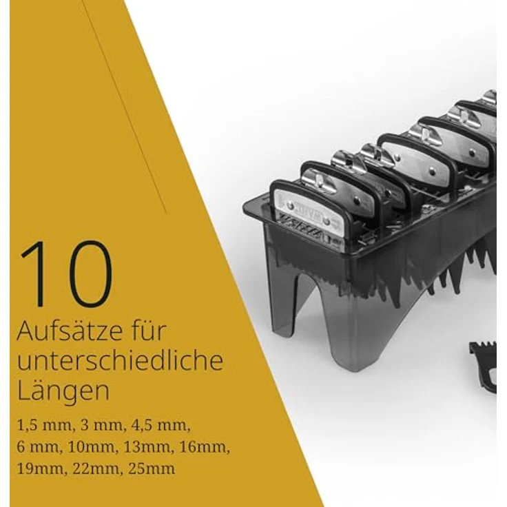 Wahl Set 10 Aufsteckkämme Premium, vielseitige Schneideführungen von 1,5 mm bis 25 mm für präzise Haarschnitte – Bild 5