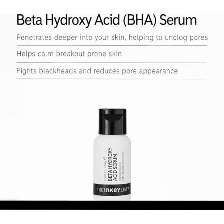 The INKEY List Beta Hydroxy Acid Serum 2% Salicylsäure 1% Hyaluronsäure, Peeling Serum zur Bekämpfung von Mitessern und Pickeln 30 ml – Bild 2