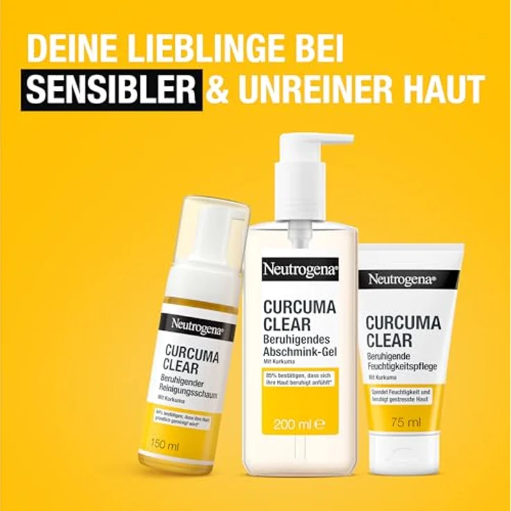 Neutrogena Curcuma Clear Beruhigendes 3-in-1 Abschmink-Gel Make-up Entferner 200 ml – Bild 5
