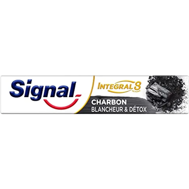 Signal Nature Elements Zahnpasta Weiß/Detox Tuba 75ml, Zahnpasta für weißere Zähne und gereinigte Lippen