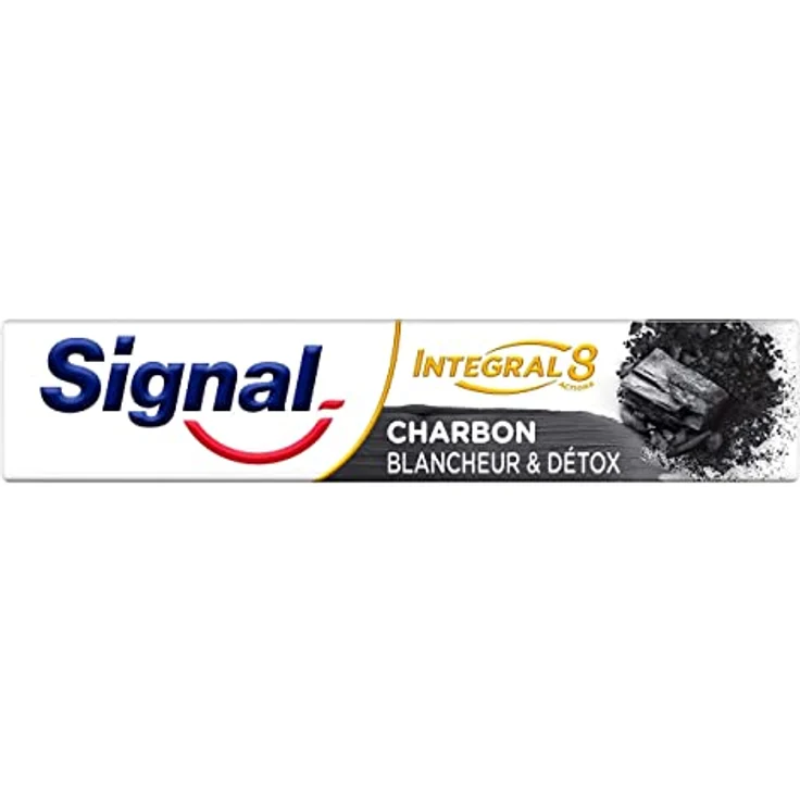 Signal Nature Elements Zahnpasta Weiß/Detox Tuba 75ml, Zahnpasta für weißere Zähne und gereinigte Lippen – Bild 1