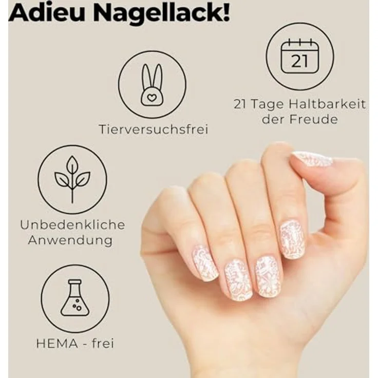 Miss Sophie Nagelfolie Lace Love Nageldesign 24 Stück – Bild 5