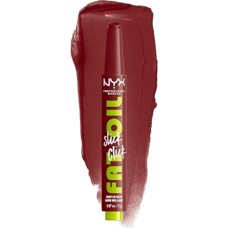 NYX Professional Makeup Fat Oil Slick Click Lippenstift, hochpigmentiert und feuchtigkeitsspendend, 2 g - IN A MOOD