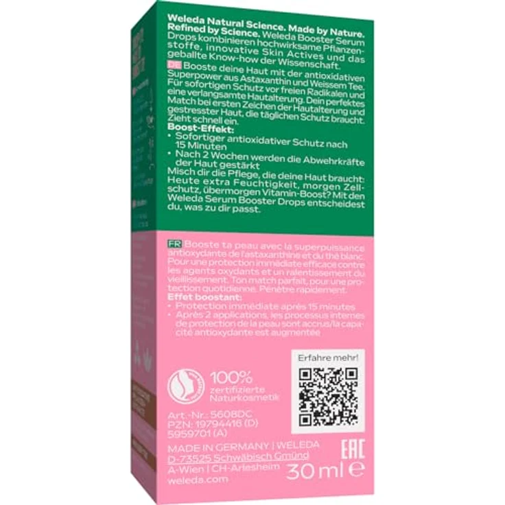 Weleda Intensivpflege Slow Aging Astaxanthin Serum Drops, Anti-Aging Gesichtsserum mit Antioxidantien und pflanzlichen Extrakten, 30 ml – Bild 2