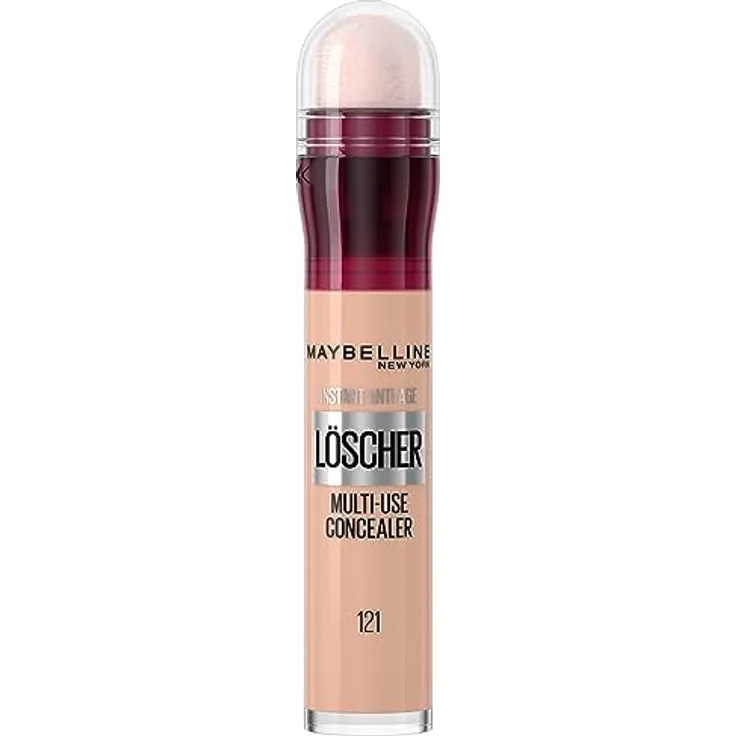 Maybelline New York Abdeckstift, Instant Anti-Age Effekt Concealer, Löscher mit Mikro-Lösch-Applikator, Nr. 121 Light Honey, 6,8 ml