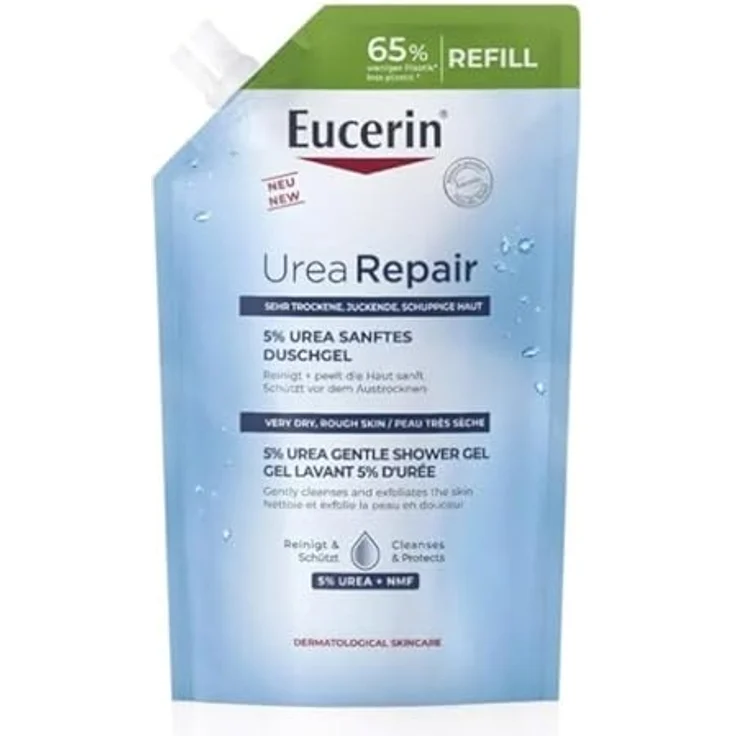 Eucerin UreaRepair Gentle Shower Gel Nachfüller, 5% Urea, seifenfrei und parfümfrei, 400ML