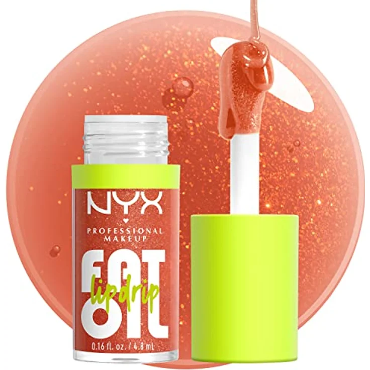 NYX Professional Makeup Fat Oil Lip Drip Lipgloss, 4,8 ml, pflegendes Gloss mit Squalan, Farbe FOLLOW BACK – Bild 9