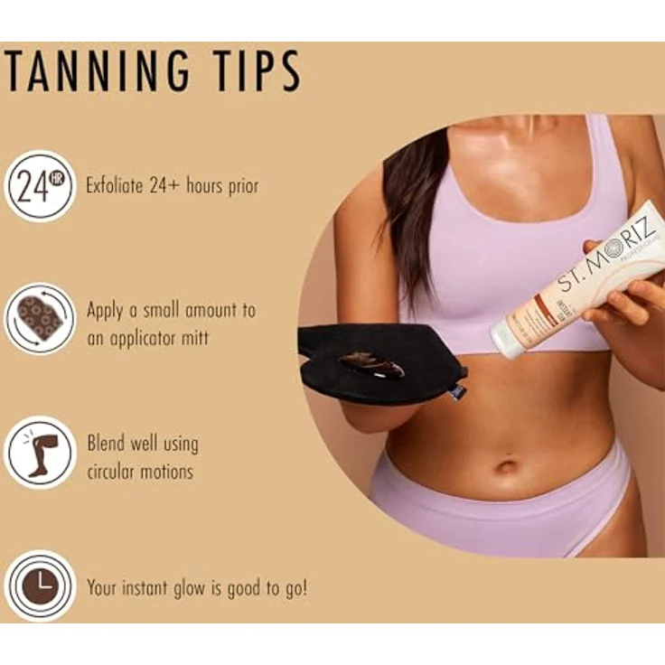 St. Moriz Professional Wash Off Body Tan Medium, Selbstbräuner, 150ml, wasserfest und streifenfrei, für sofortige Bräune – Bild 5