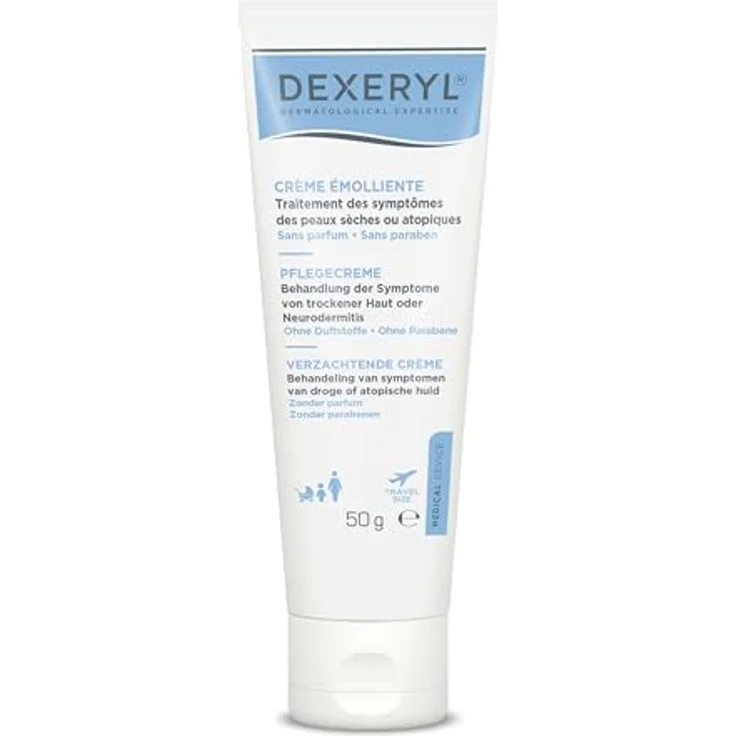 DEXERYL Dexeryl Creme, Pflege und Schutz für trockene Haut, parfümfrei und ohne Parabene, 50 g – Bild 1