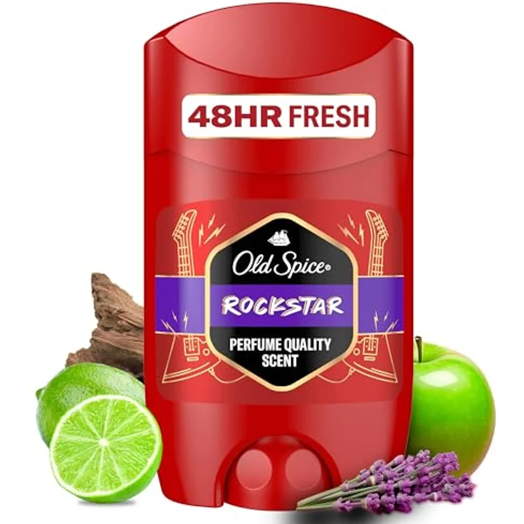 Old Spice Rock Deo Stick für Männer, 50ml, 48H Frische, Parfümqualität, 0% Aluminiumsalze, 50% recyceltes Plastik, Zitrusduft – Bild 1