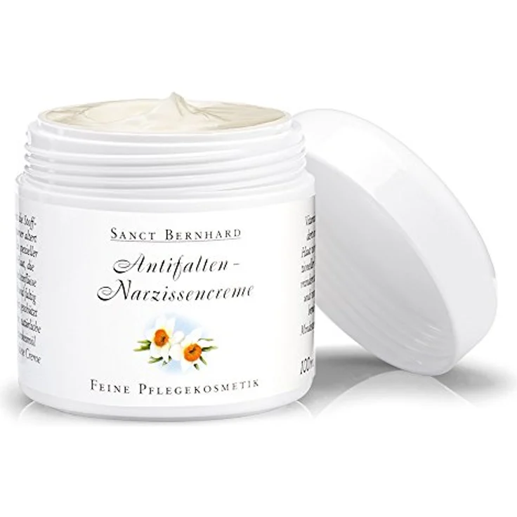 Kräuterhaus Sanct Bernhard Antifalten-Narzissencreme mit Weizenkeimöl, Vitamin C und E, 100 ml, für frische, jugendliche Haut – Bild 1