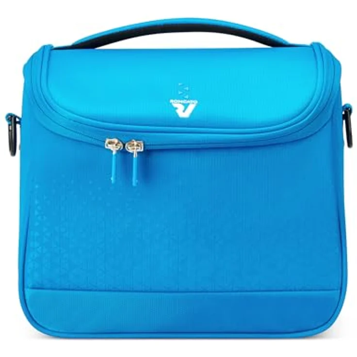 Roncato Crosslite Beautycase, 27 cm, Denim Blau, 100% PET, 27 x 17 x 26 cm – Bild 2