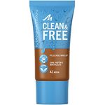 Manhattan Clean & Free Skin Tint Fb. 42 Mocha, feuchtigkeitsspendendes Make-up, vegan, 30 ml
