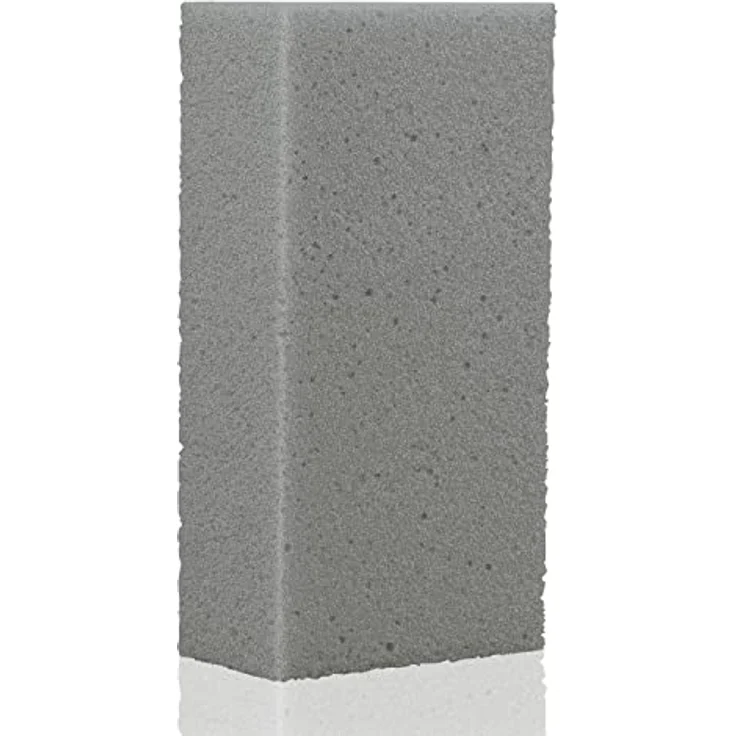 TITANIA Bimsschwamm eckig, hygienischer Hornhautentferner für Hand- & Fußpflege, grau, Made in Germany – Bild 1