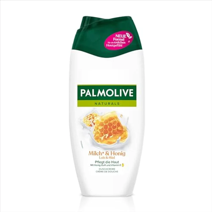 Palmolive Duschgel Naturals Honig & Milch, Cremedusche mit 95% natürlichen Inhaltsstoffen, 6 x 250 ml – Bild 2