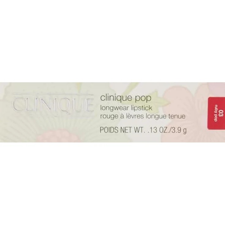 Clinique Pop Longwear Lipstick 03 Ruby Pop, langlebiger Lippenstift mit integrierten Primer, 3,9 g – Bild 2