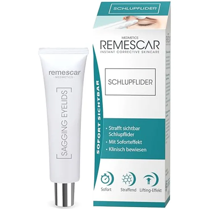 Remescar Schlupflider 8ml - Creme für geschwollene Augen - Klinisch nachgewiesene Anti-Aging-Augencreme - Augenstraffender Filler - Sofortiges Anheben der Augenlider - Preisvergleich
