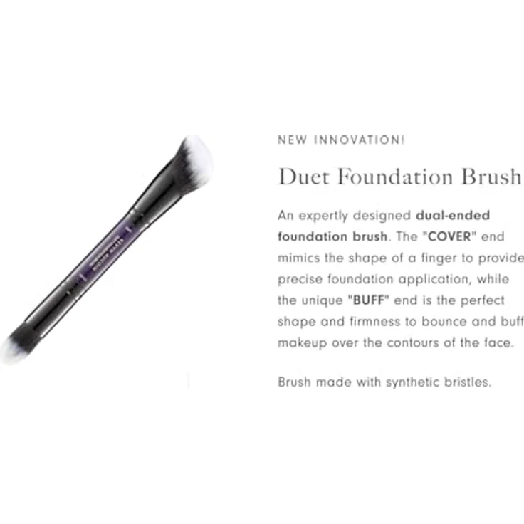 Kevyn Aucoin Women's The Duet Foundation-Pinsel, 1 Stück - Doppelendiges Design, präzise Grundierung und schonendes Verblenden, softes Kunsthaar – Bild 2