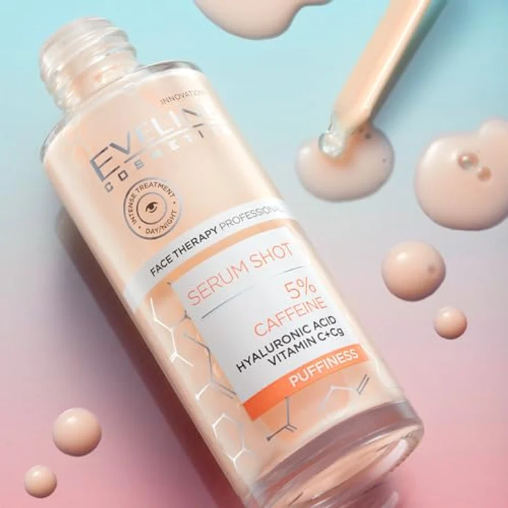 Eveline Cosmetics Serum Shot 5% Caffeine, Augenserum zur Erfrischung der Augenpartie, 30 ml, feuchtigkeitsspendend und regenerierend – Bild 5