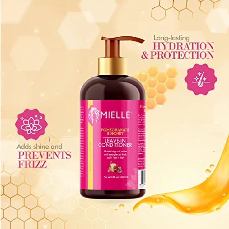 Mielle Organics Mielle Granatapfel und Schatz Weichspüler drin lassen, 355 ml - Ohne Paraben, ohne Erdöl, frei von Lanolin, keine DEA, kein Protein – Bild 4