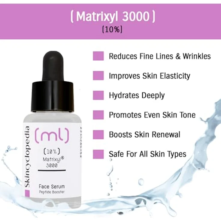 Skincyclopedia Peptide Serum mit 10% Matrixyl 3000, Anti-Aging Gesichtspflege, reduziert Falten, 30ml – Bild 3