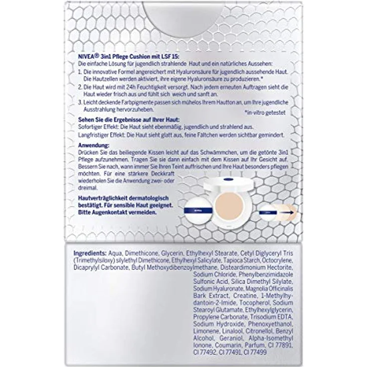 Nivea Hyaluron Cellular Filler Cushion Foundation 3 in 1 02 Medium 15 g – Bild 2