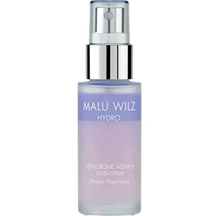 Malu Wilz Hyaluronic Active + Flash Spray 30 ml I Erfrischende Skincare Gesichtspflege-Serum mit Hyaluron-Wirkstoff-Formel mit Dual-Effekt I Booster I Vegan
