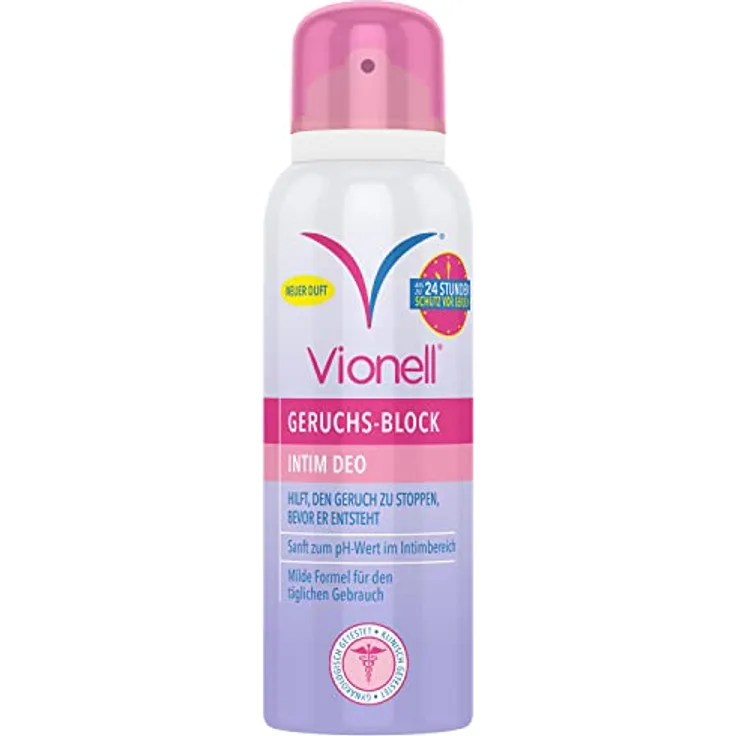 Vionell Intim Deo Geruchs-Block, 125ml, sanft für den Intimbereich, 24 Stunden Wirkung
